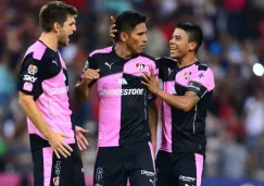 Jugadores de Atlas celebrando un partido de Copa