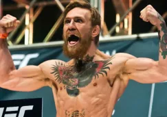 Connor McGregor, en un pesaje previo a una pelea de UFC