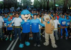 Comienzo de la carrera en el Paseo de la Reforma