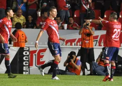 Jugadores de Veracruz festejan un gol