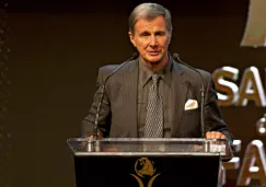 Borja, durante la ceremonia del Salón de la Fama