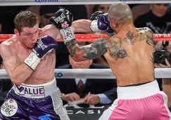 Saúl Álvarez, durante la pelea contra Miguel Cotto