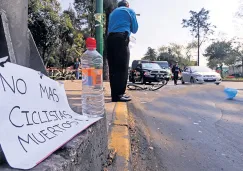 Una de las protestas por la inseguridad que viven los ciclistas