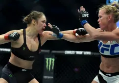 Ronda Rousey durante la pelea con Holm