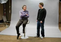 Bill Gates y Mark Zuckerberg en una charla