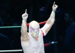 Carístico antes de una lucha en la Arena México