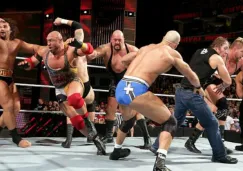 Momento en que varios luchadores participan en Royal Rumble 2015