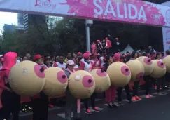 Participantes listos en el comienzo de la carrera