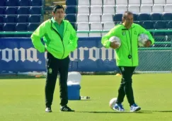 Tena durante su primer entrenamiento con la Fiera