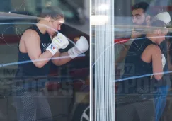 Ronda Rousey entrenando en un gimnasio