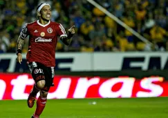 Dayro Moreno festeja un gol con Xolos