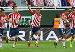 Orbelín Pineda festeja un gol con Chivas