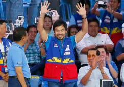 Pacquiao en evento para su candidatura al Senado de Filipinas