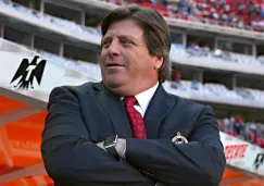 Miguel Herrera antes del partido contra Chivas