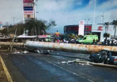 Una imagen del accidente en Metepec 