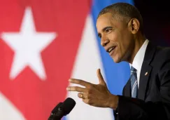 Barack Obama durante un discurso en La Habana