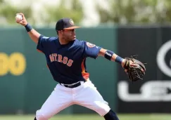 José Altuve durante un partido de los Astros