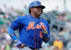 Yoenis Céspedes en un juego con Mets 