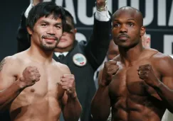 Pacquiao y Bradley durante la ceremonia de pesaje