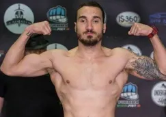 Joao Carvalho en un pesaje previo a un combate