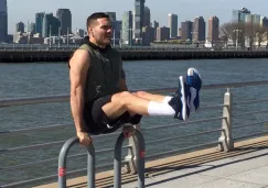 Chris Weidman, en un entrenamiento