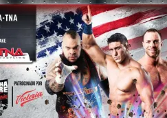 Ethan Carter III, Eli Drake y Tyrus en el carter de Victoria World Cup