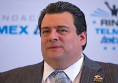 Mauricio Sulaimán, Presidente del CMB, brindando declaraciones en conferencia de prensa