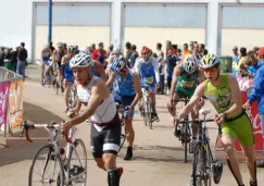 Deportistas durante un duatlón