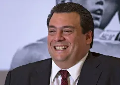 Mauricio Sulaimán, presidente del consejo mundial de boxeo en un evento