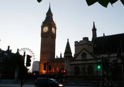 Vista del Palacio de Westminster, en Londres, Inglaterra