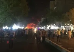 Momento de la explosión en el centro de Bagdad