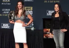 Miesha Tate y Amanda Nunes tras el careo previo a UFC 200