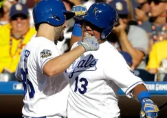 Pérez y Hosmer celebran en Petco Park