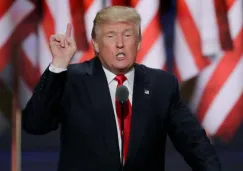 Donald Trump durante su discurso de aceptación