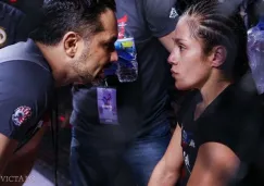 Alexa Grasso, en su esquina durante un evento de Invicta FC