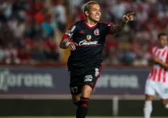 El colombiano Dayro Moreno celebra el empate de Xolos