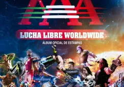 Portada del nuevo álbum de estampas de Lucha Libre AAA