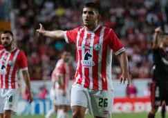 Jairo González durante un partido del Necaxa