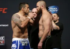 Fabricio Werdum y Travis Browne en el careo anterior al combate