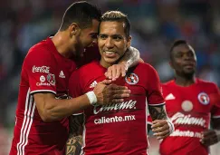 Dayro Moreno festeja un gol con Tijuana