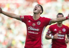 Guido Rodríguez celebra su gol frente a Santos