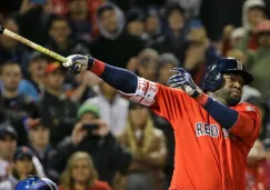 David Ortíz en su turno al bat durante el partido entre Boston y Toronto