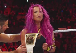 Sasha Banks tras ganar el título Femenino