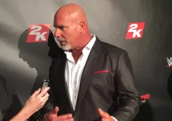 Goldberg en la presentación del juego de WWE