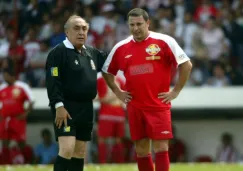 Bonifacio Nuñez durante un partido de homenaje a Antonio Mohamed