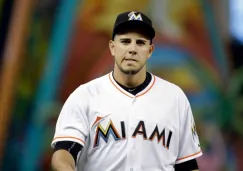 José Fernández durante un partido de los Marlins