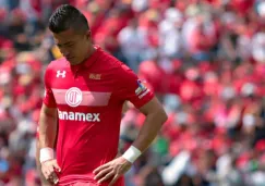 Uribe se lamenta durante el partido frente a Xolos