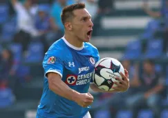 Chaco celebra un gol con Cruz Azul