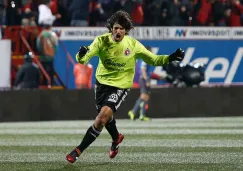 Federico Vilar festeja un gol de Xolos contra León 