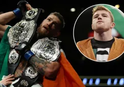 McGregor presume sus dos campeonatos de UFC